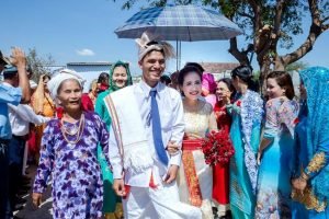 Nghi thức lễ cưới đồng bào Chăm Bàni Ninh Thuận (Ảnh: Hoang Linh)